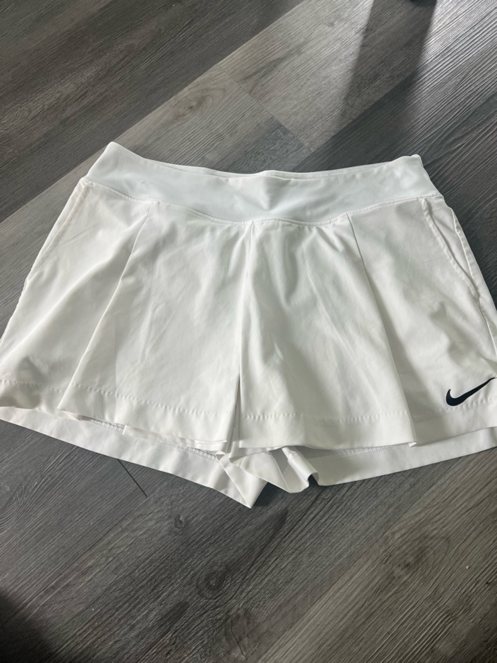 Nike White Women’s Tennis Skort with Black Swoosh